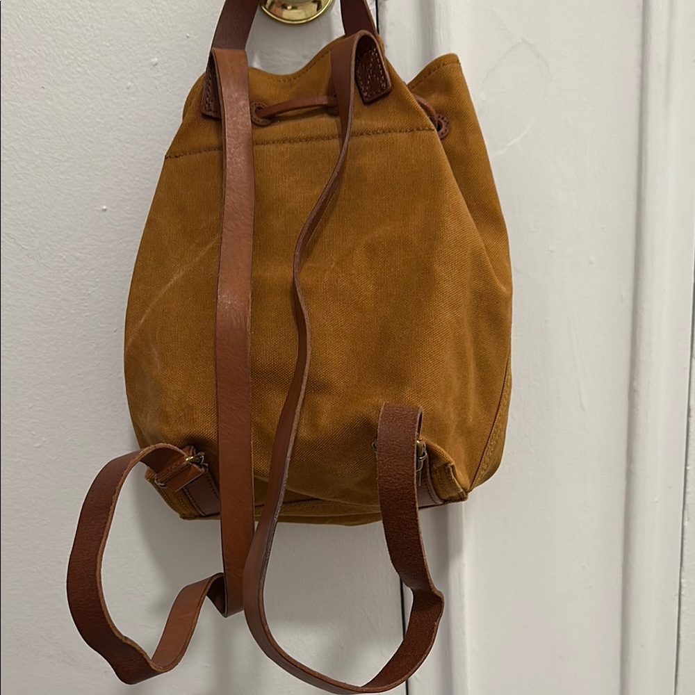 Brown Canvas Drawstring Backpack - image 2